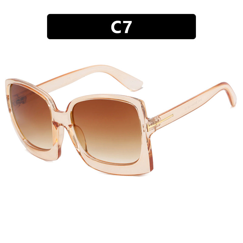 Women's oversized sunglasses in modern square design with mirrored lenses Skanto
