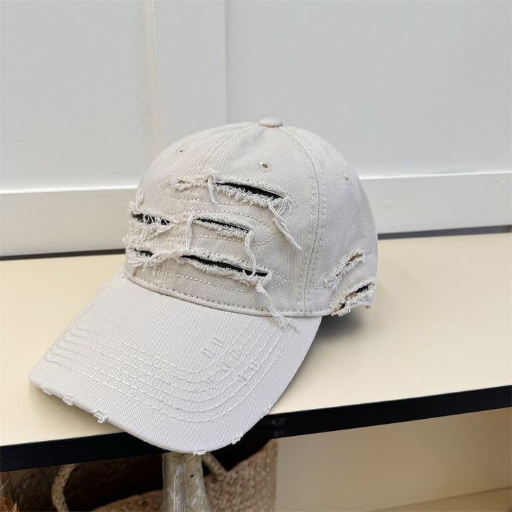 Herre Slitt Denim Baseball Caps Skanto