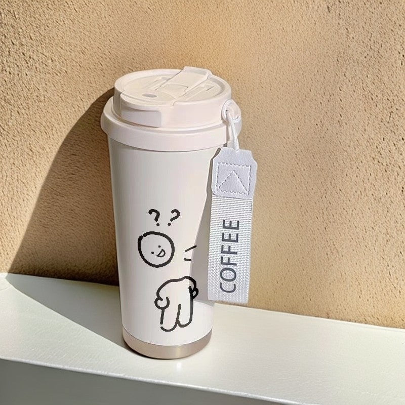 Dame isolerende drikkeflaske med praktisk klappdeksel og sjarmerende Hello Kitty-design Skanto