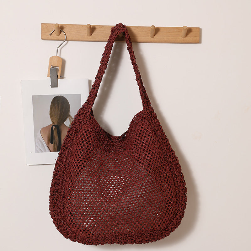 Hand-knotted net tote bag Skanto