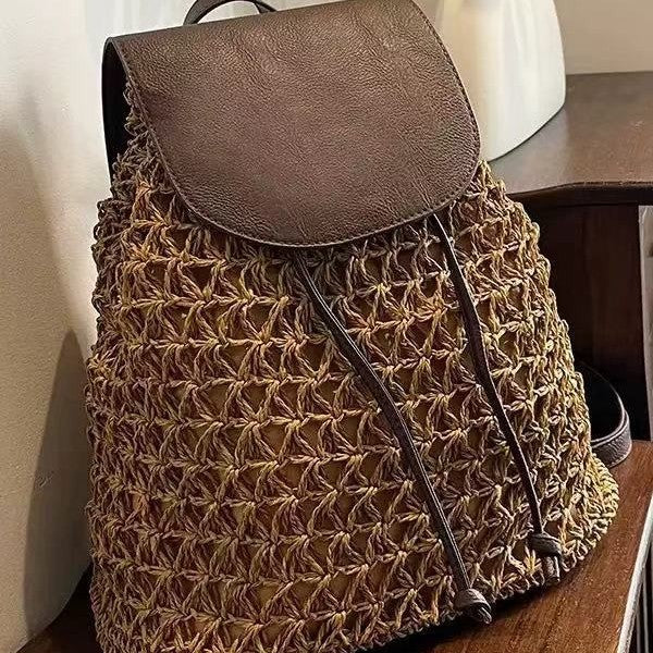 Handmade Backpack Bag in Natural Material Skanto