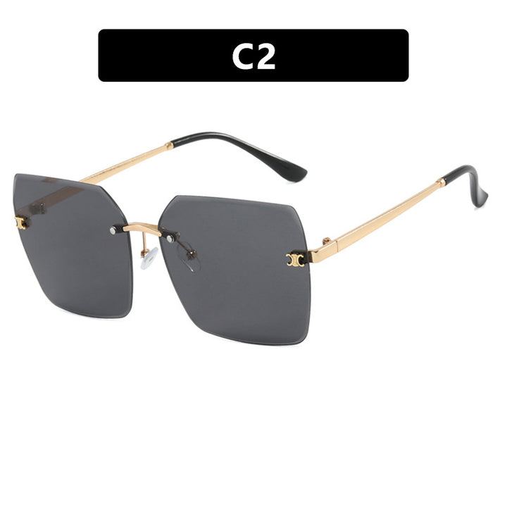 Women's square sunglasses with modern design and filigree metal frame Skanto