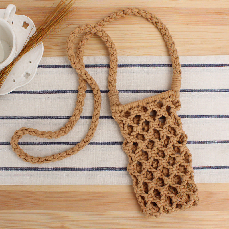 Makramee crossover bag i kreativt nettdesign Skanto