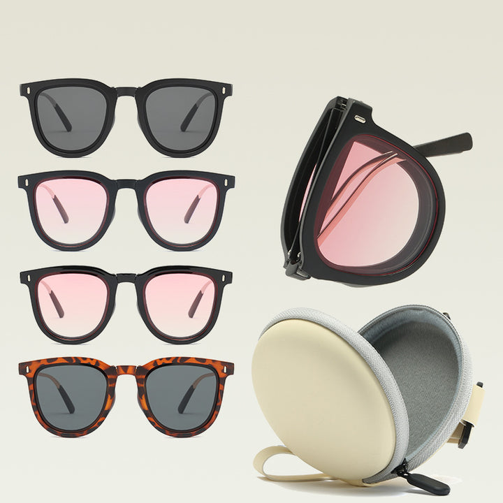 Dame mote solbrille med innovativt skilpaddemønster Skanto