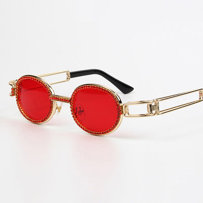 Dame feminin Designer-solbrille med ekstravagant ramme Skanto