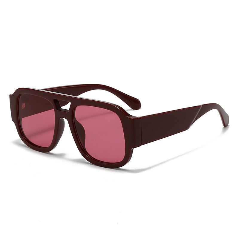 Unisex Bold Frame Retro Solbriller Skanto