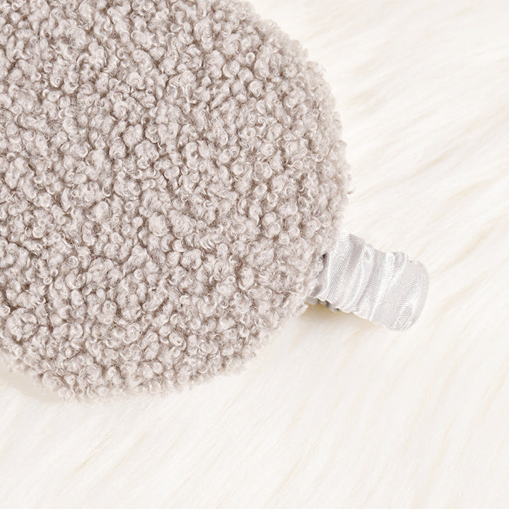 Dame nan kosete Thermo søvnmaske i teddyfleece med justerbart satinstropp Skanto