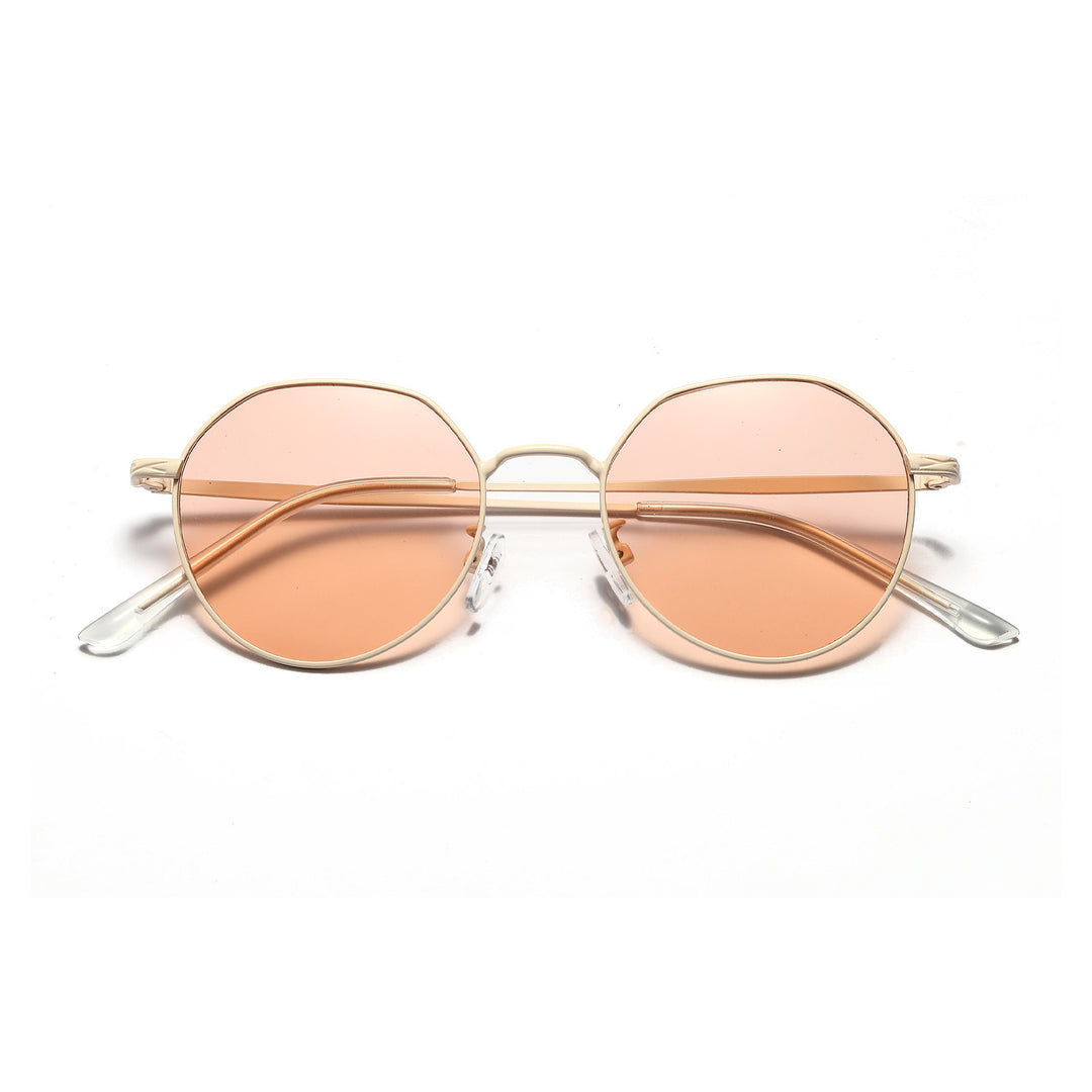 Dame rund brille med filigran metallramme Skanto