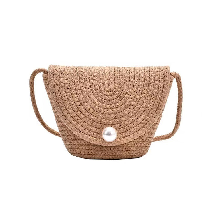 Shoulder Bag with Elegant Pearl Clasp Skanto
