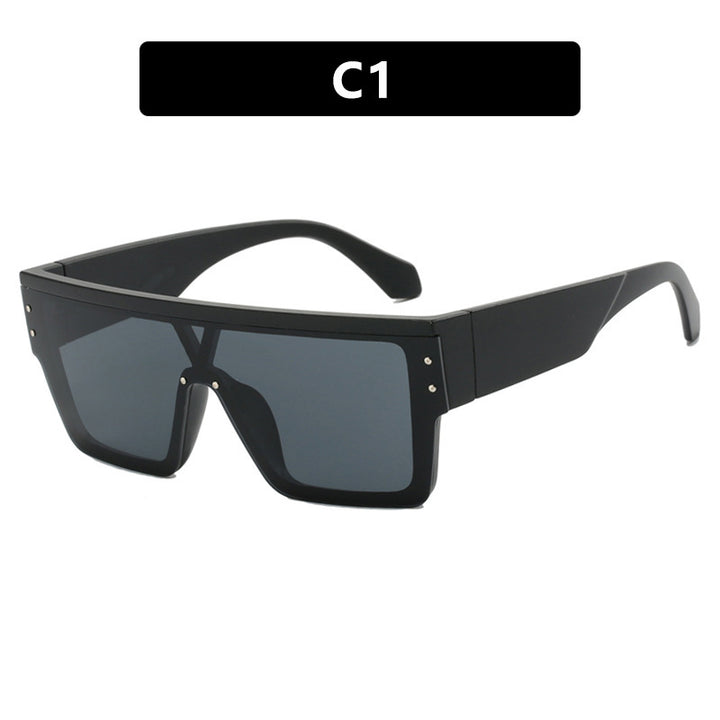 Dame futuristisk Oversized-solbrille med klare glass Skanto