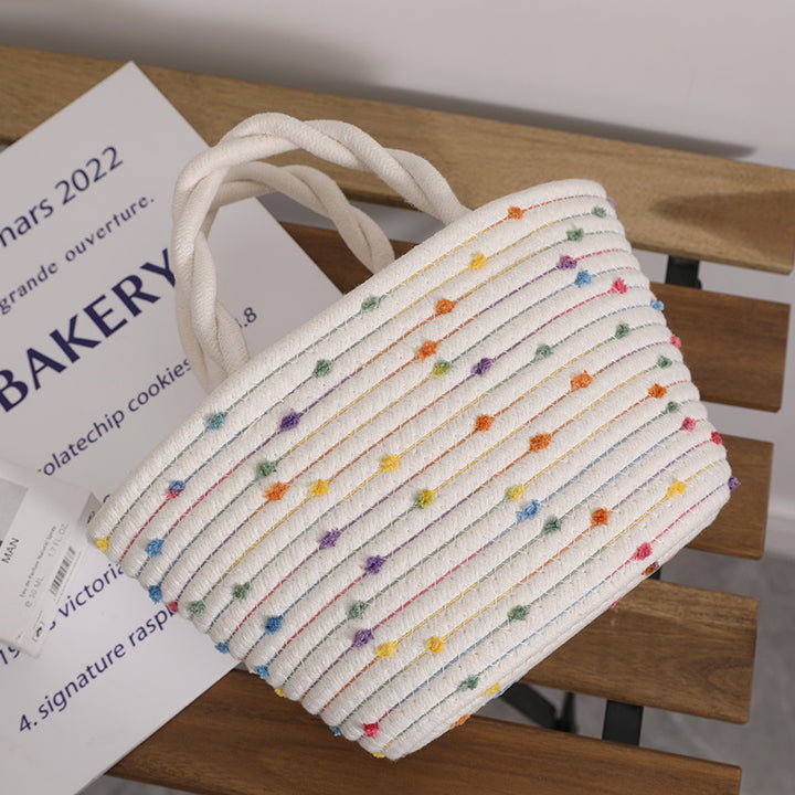 Decorative Cotton Basket Bag Skanto