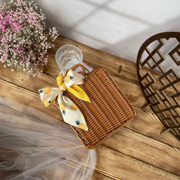 Dame stilige Rattan-Crossbody-veske Skanto