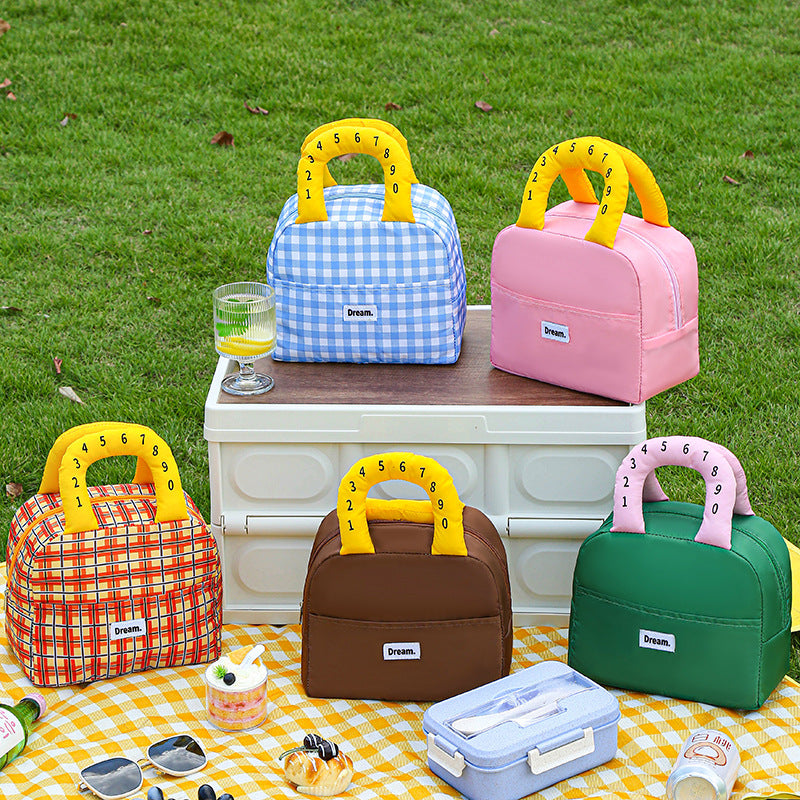 Insulated Lunch Bag With Colorful Handles Skanto
