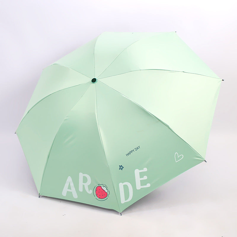 Kvinnens sammenleggbare paraply med lystig design Skanto