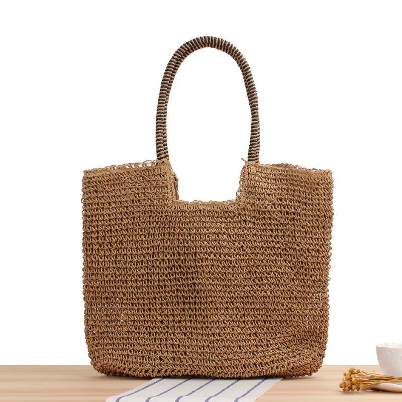 Woven Natural Material Tote Bag Skanto