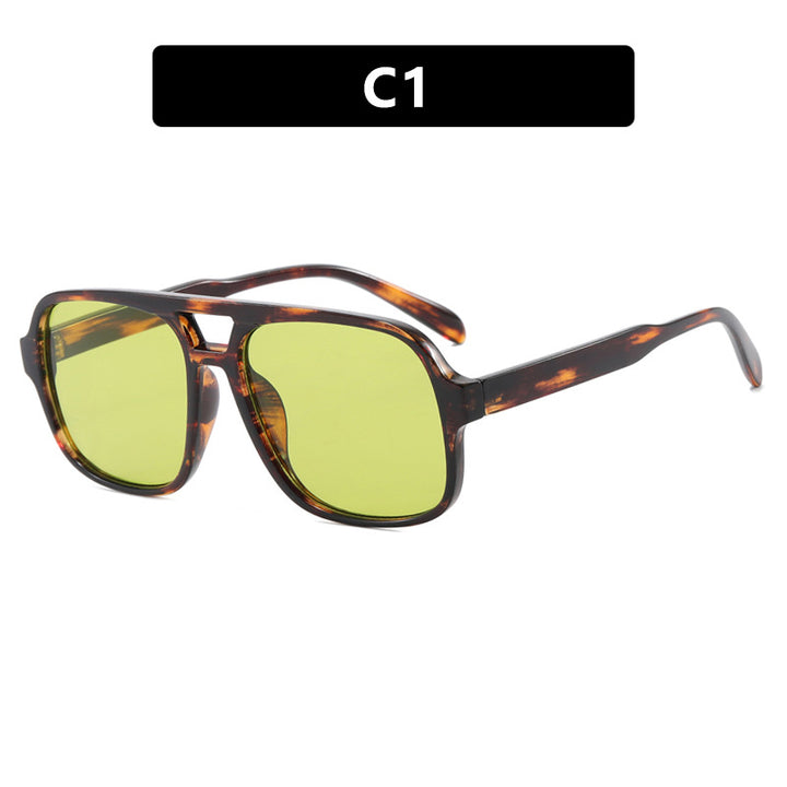 Women's modern square sunglasses with stylish transparent frame Skanto