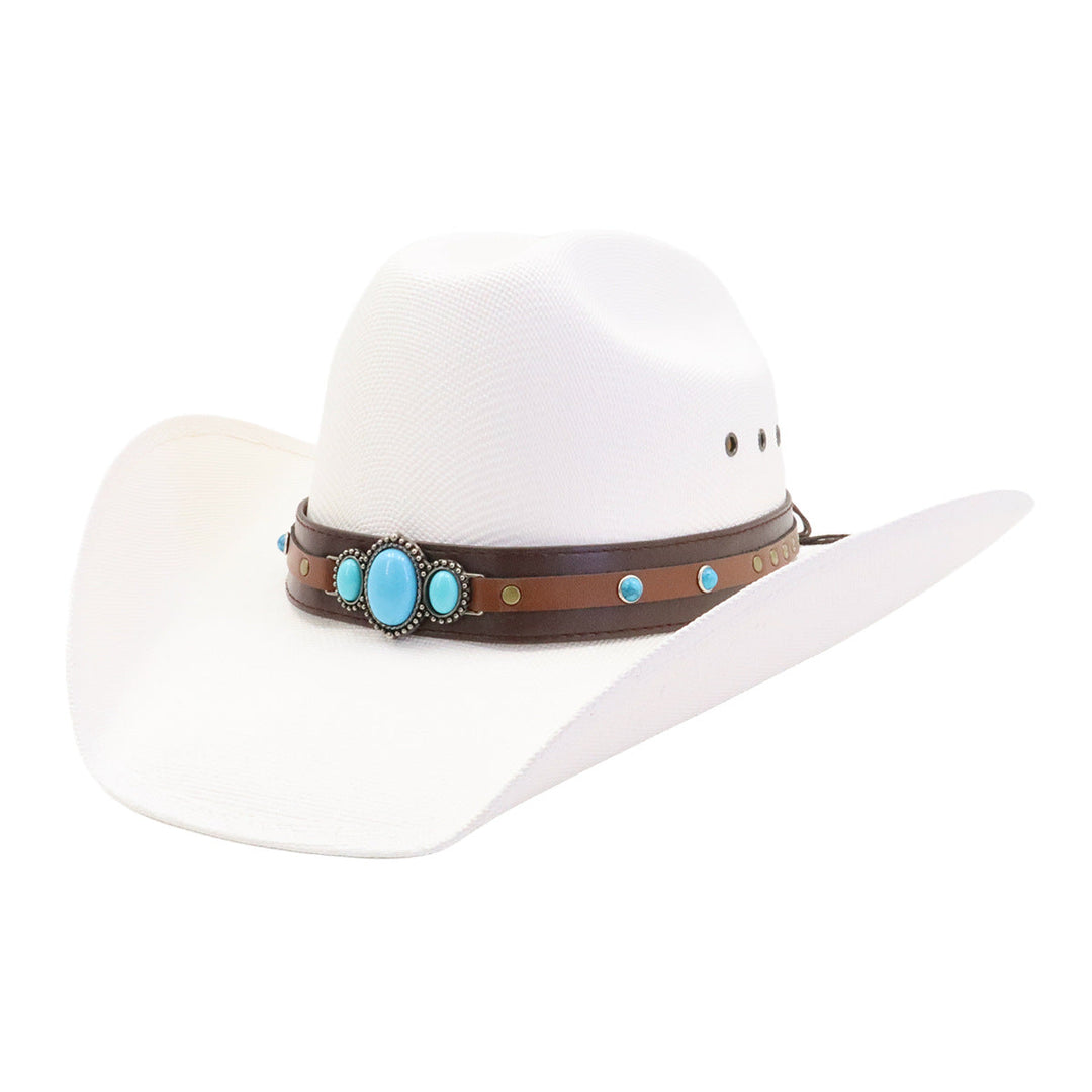 Turquoise Stråhatt Western | Skanto