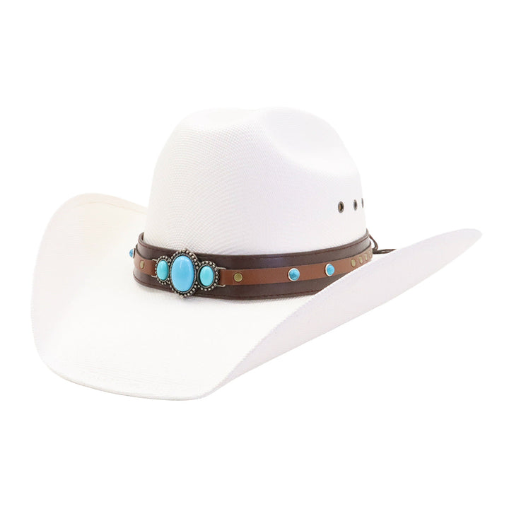 Turquoise Stråhatt Western | Skanto