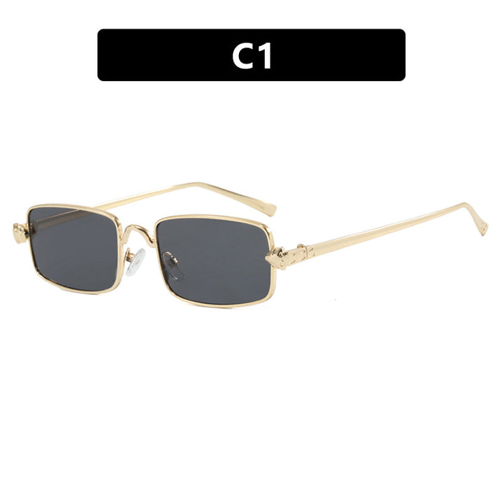Women's elegant square sunglasses with luxury metal frame and UV protection Skanto