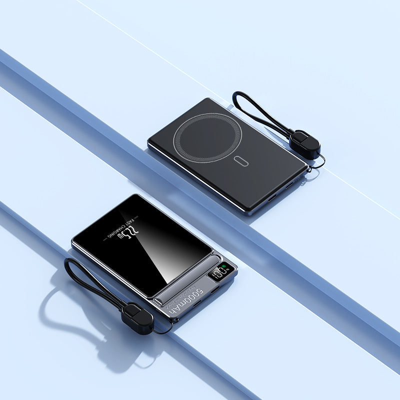 Bærbar Powerbank med Trådløs Ladefunksjon Fra Skanto