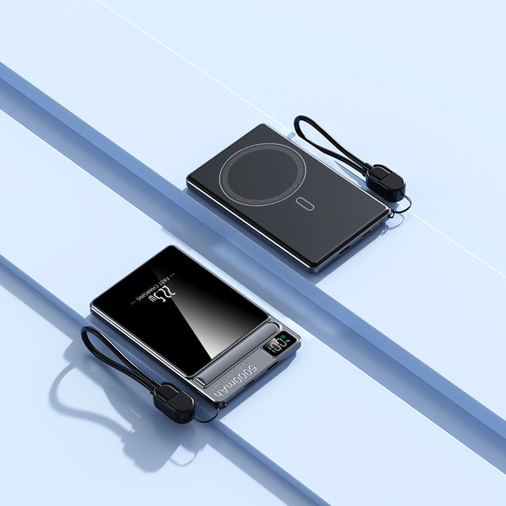 Bærbar Powerbank med Trådløs Ladefunksjon Fra Skanto