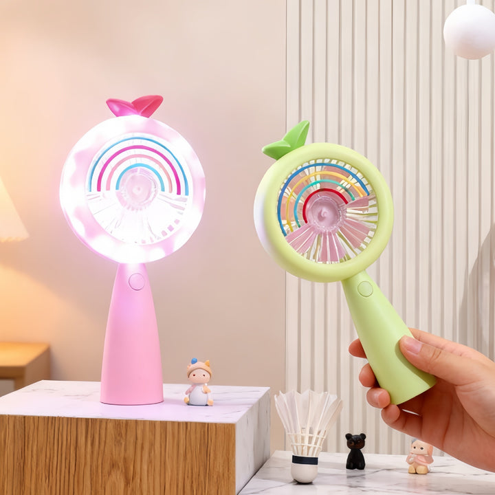 Dame Bærbar Mini-vifte med LED-belysning og innovativ skjermfunksjon Skanto