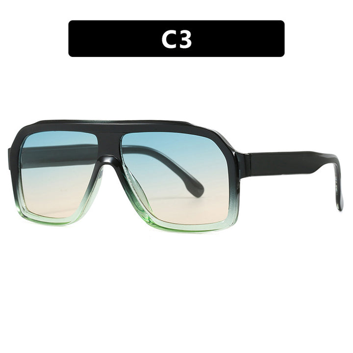 Women's large square sunglasses in modern design with robust frame Skanto
