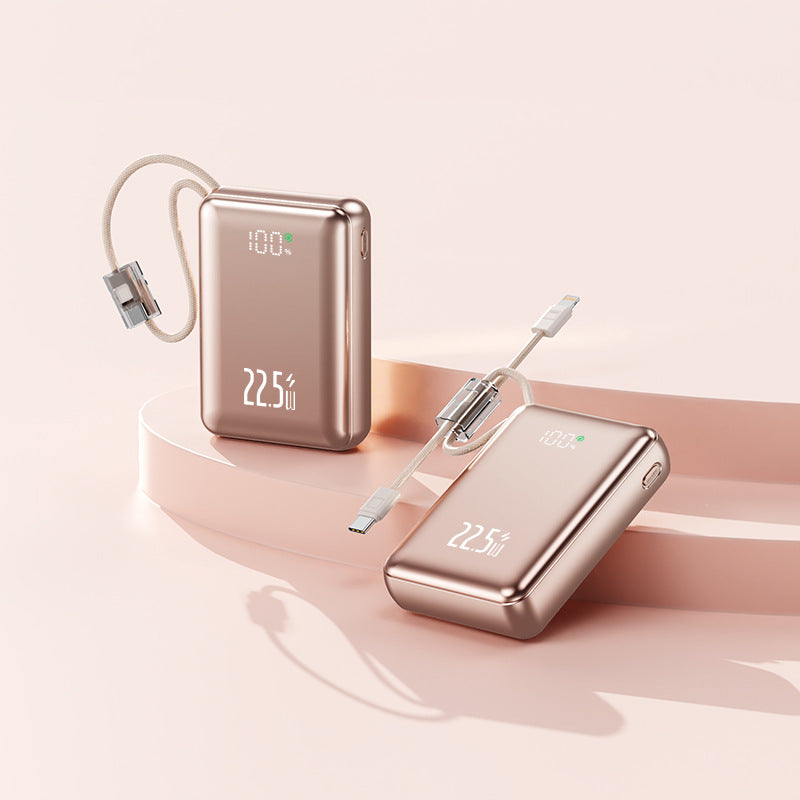 bærbar hurtiglading powerbank med digitalt display Skanto
