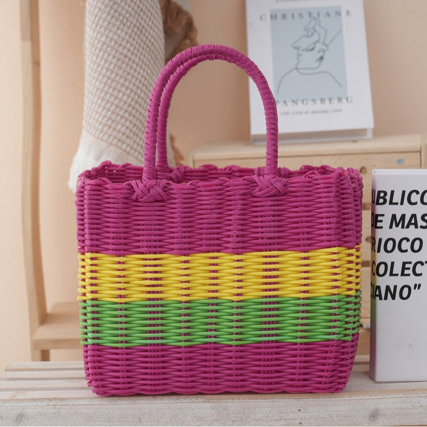 Håndlaget kurvveske med stilig design Skanto