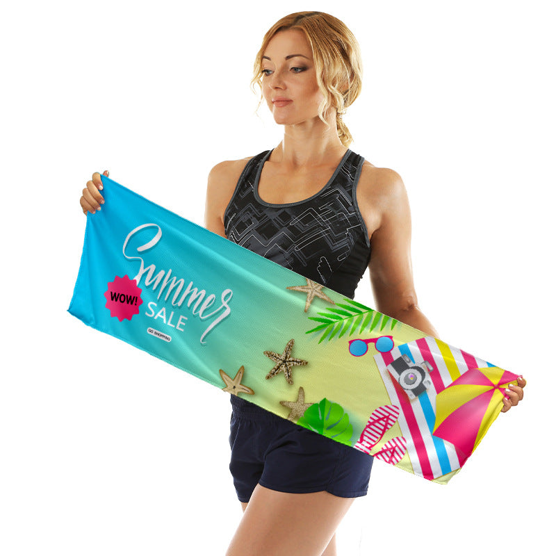 Sporty mikrofiberklut med livlig sommersdesign Skanto