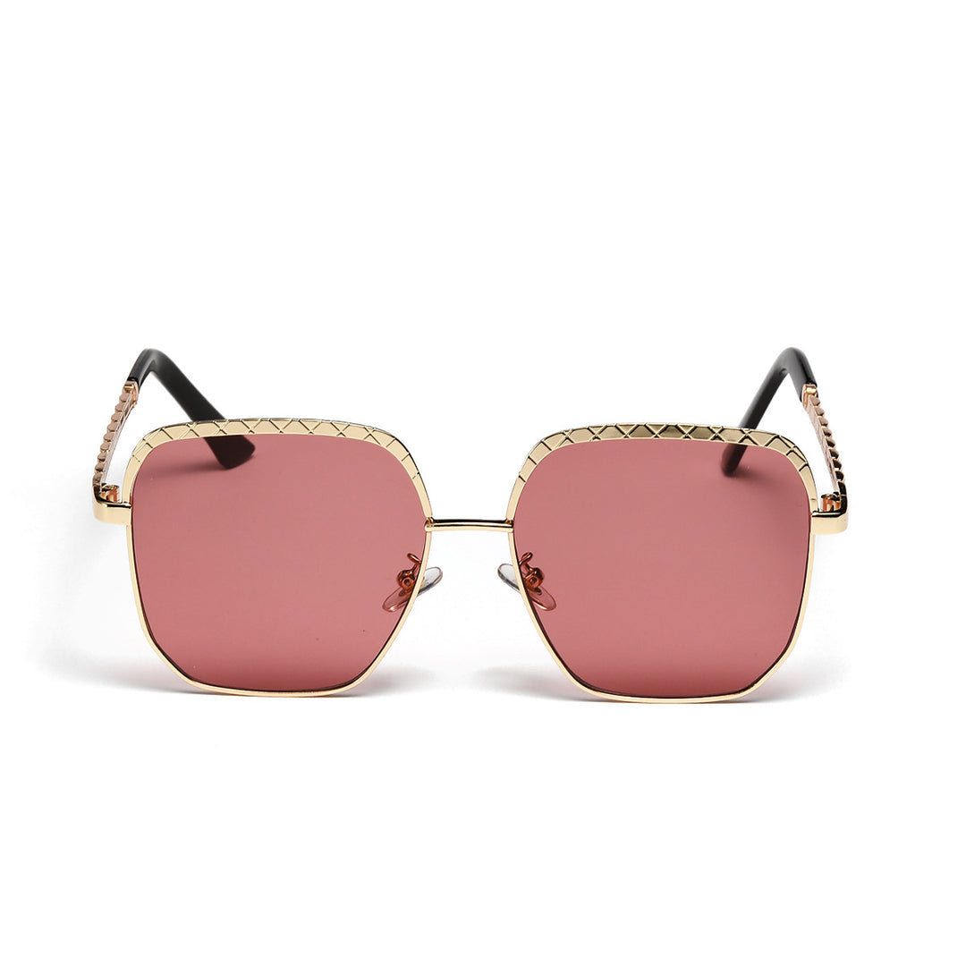 Dame moteriktig oversized solbrille i geometrisk design Skanto