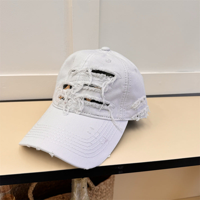 Herre Slitt Denim Baseball Caps Skanto