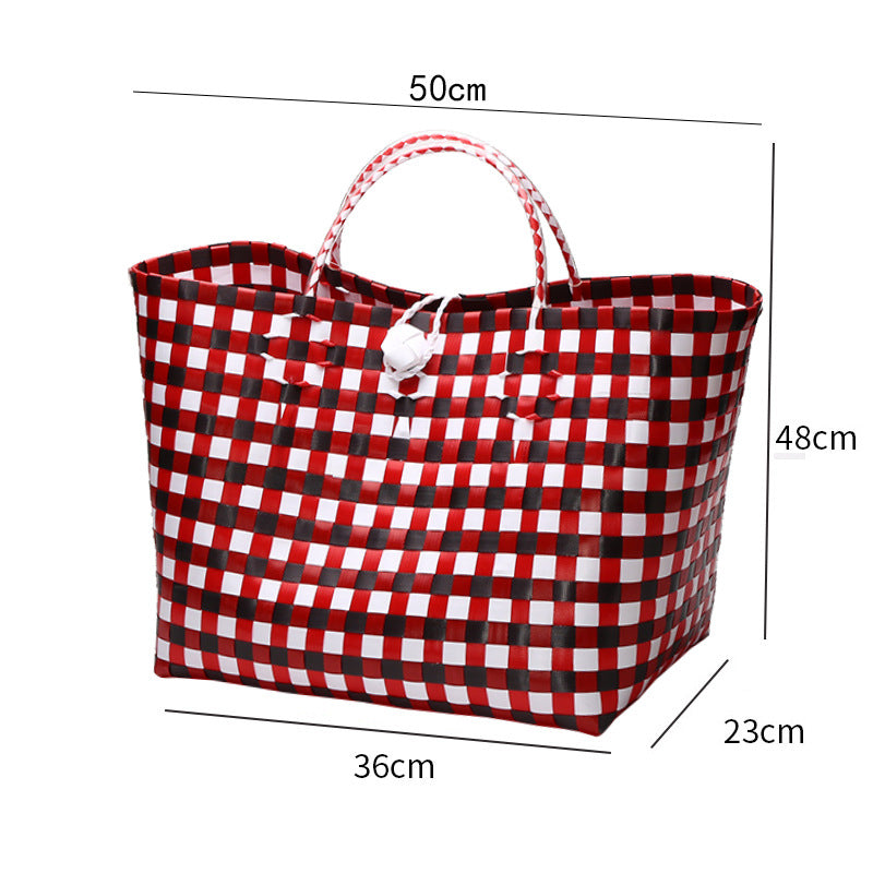 Stor kapasitet vevd handlebag Skanto
