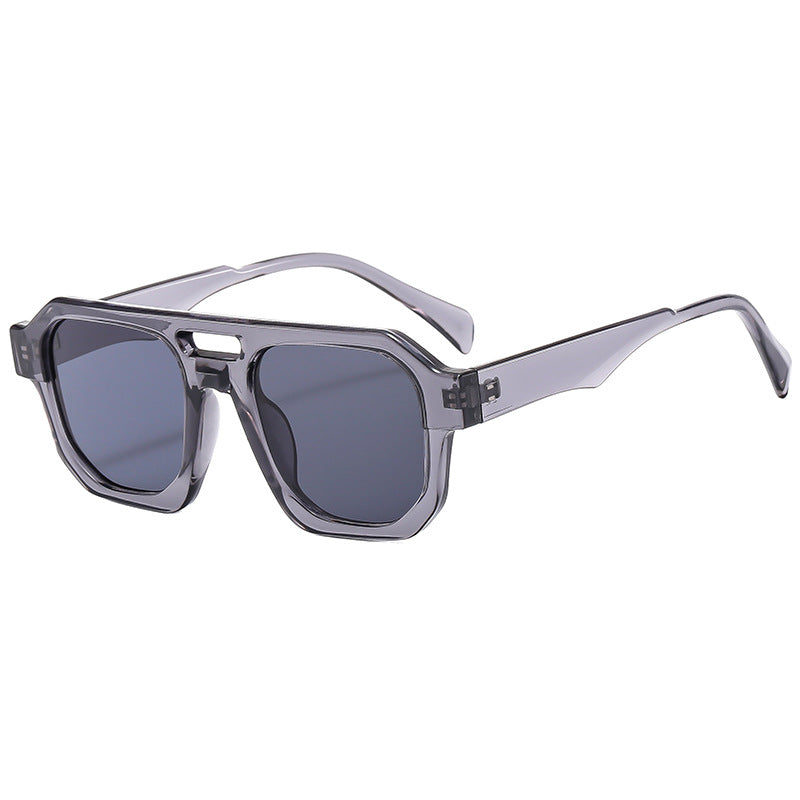 Dame eksklusiv polygonal solbrille med luksuriøst skjoldpadde-mønster Skanto