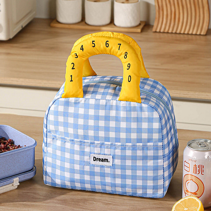 Insulated Lunch Bag With Colorful Handles Skanto