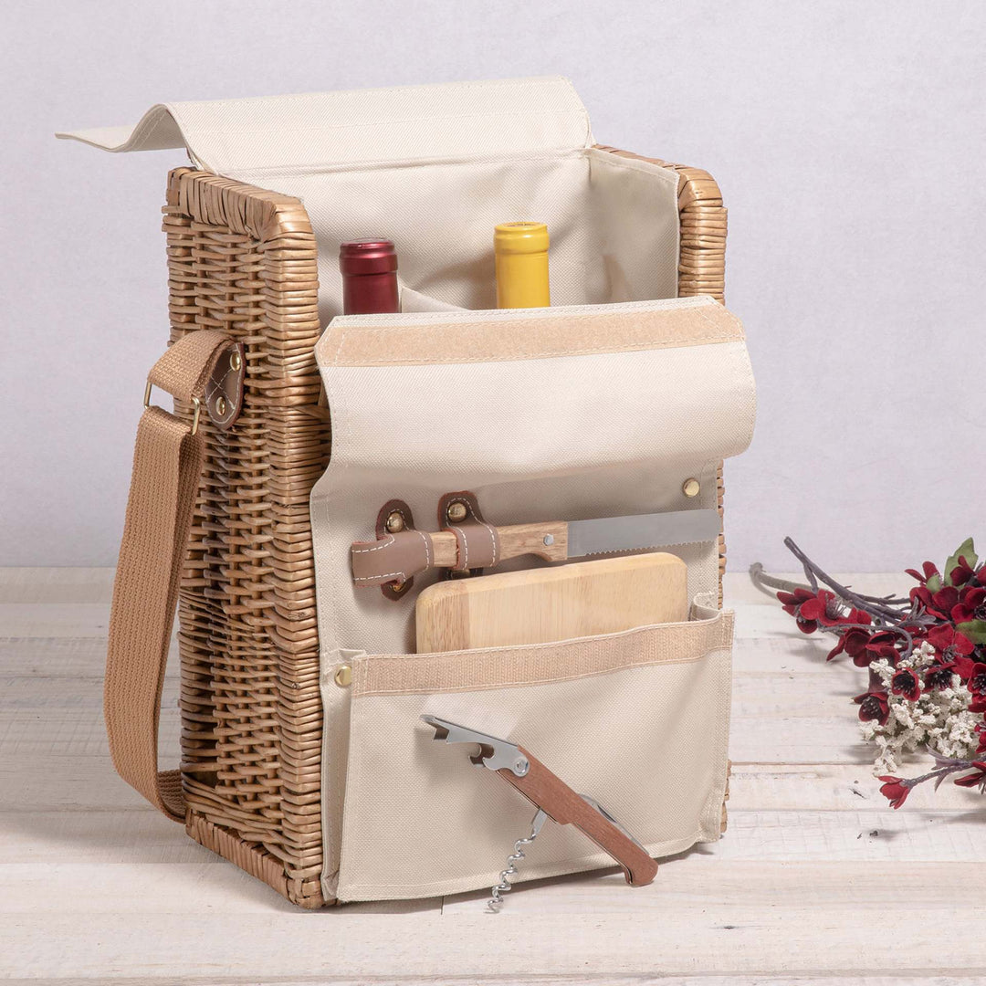 Kvinnes Elegant Picknickkurv med Praktiske Rom Skanto