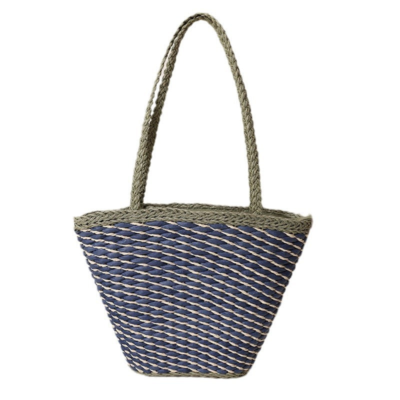 Braided beach bag with wide, stable handles Skanto
