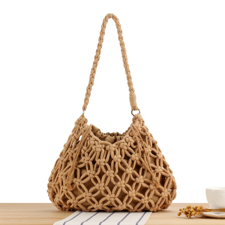 Handbag with artistic macrame design Skanto