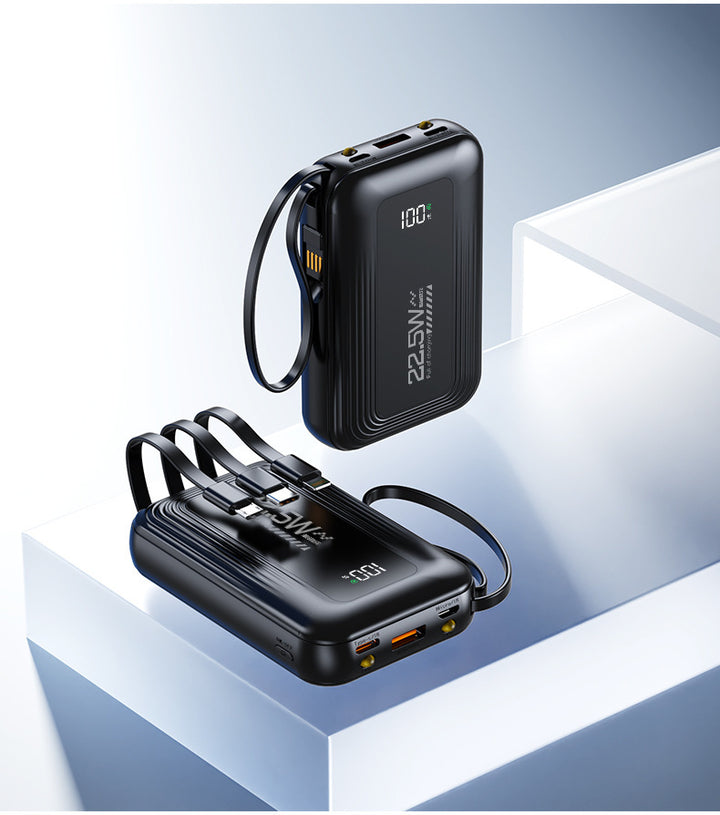 Bærbar powerbank med integrerte hurtigladeporter og digital skjerm Skanto