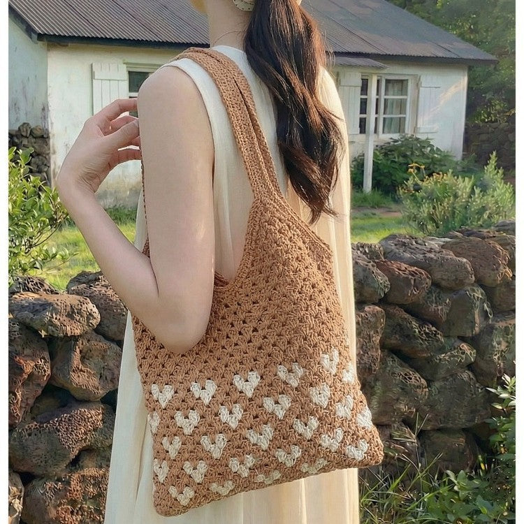 Bærekraftig og Håndlaget Makramee Crossbody Bag Skanto