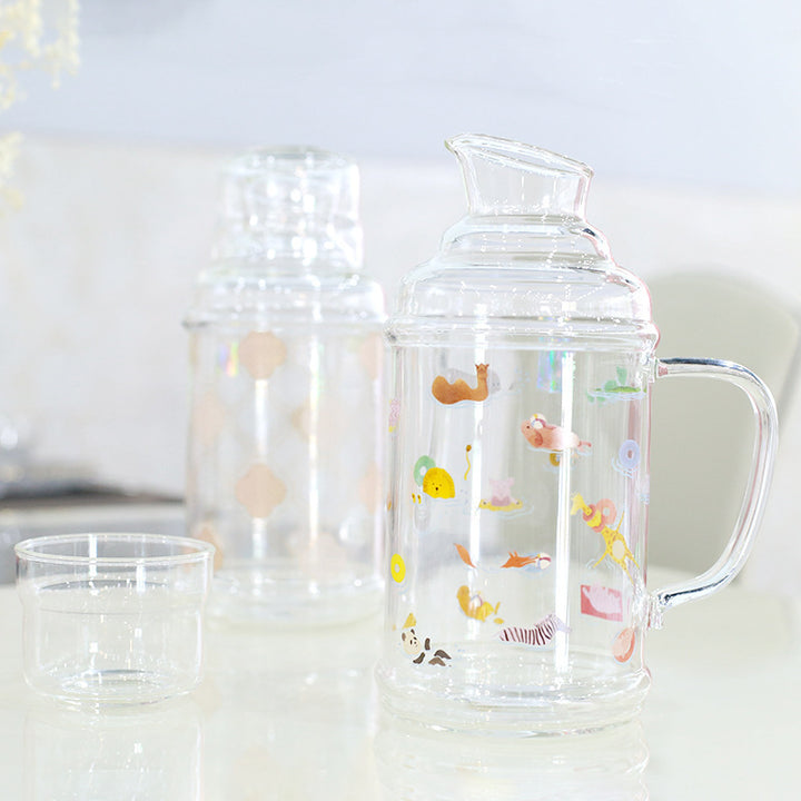 Dame Glass Mug med fortryllende dyremotiver Skanto