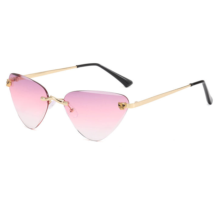 Dame Cat-Eye Solbriller med elegant metallramme Skanto