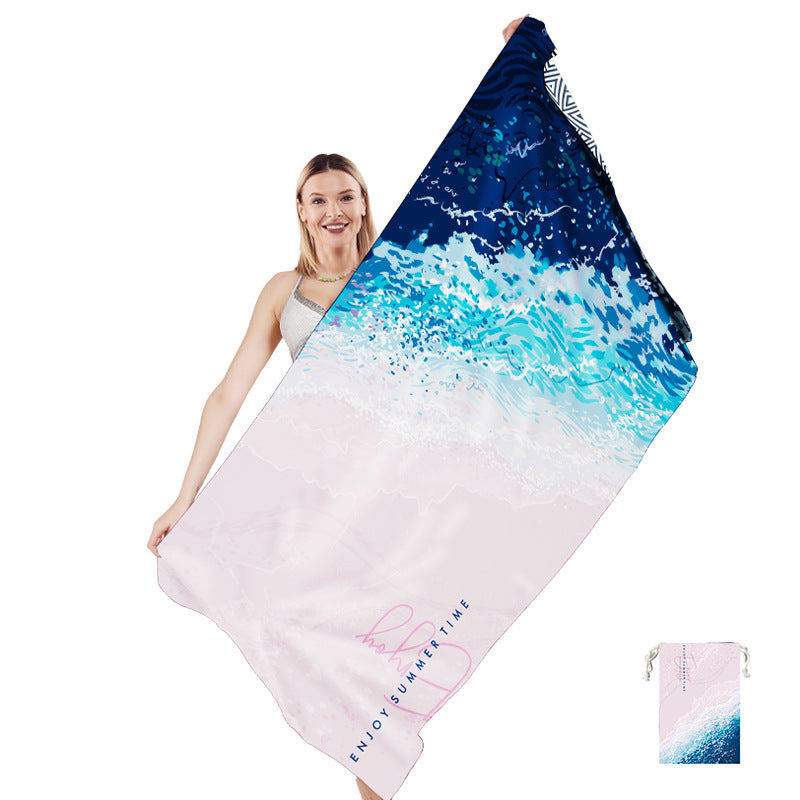 Multifunksjonelt strandhåndkle i kreativt mandala-design Skanto