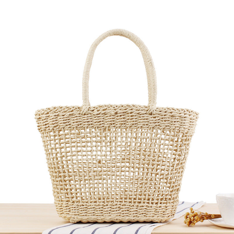 Hand-knotted basket bag in Scandinavian style Skanto