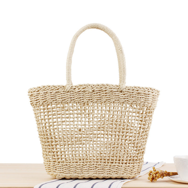 Hand-knotted basket bag in Scandinavian style Skanto