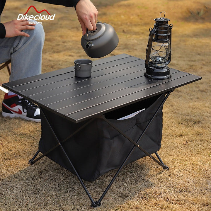 Foldable Camping Table with Built-in Storage Skanto