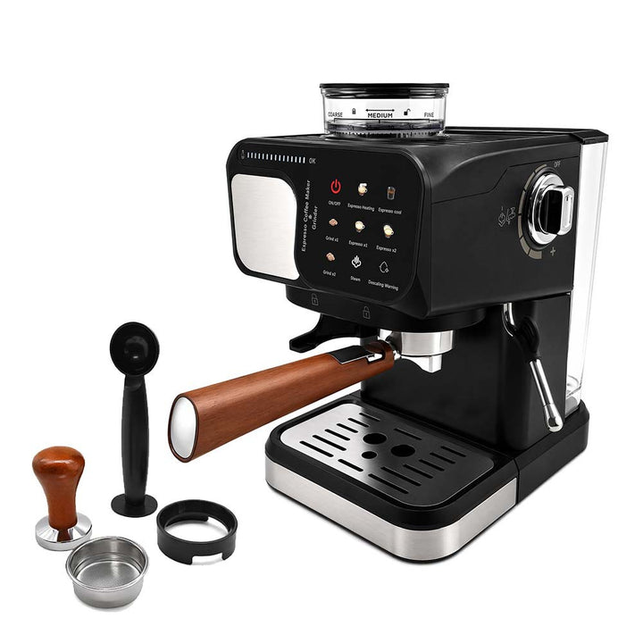 Espressomaskin med integrert malverk og presis bryggetemperaturkontroll Skanto