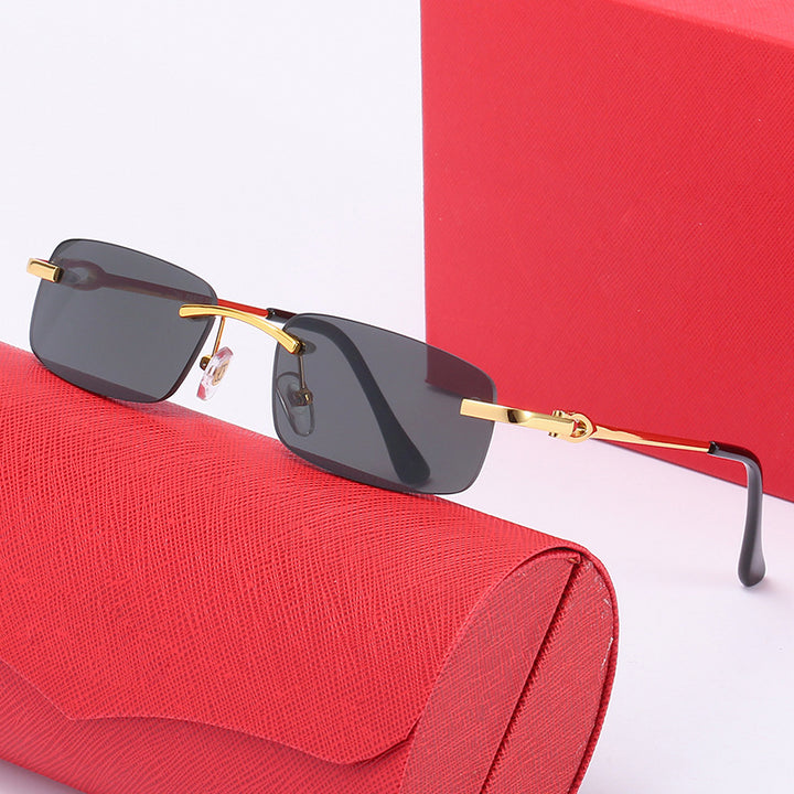 Dame elegant halvrammebrille med komfortable nesepads Skanto