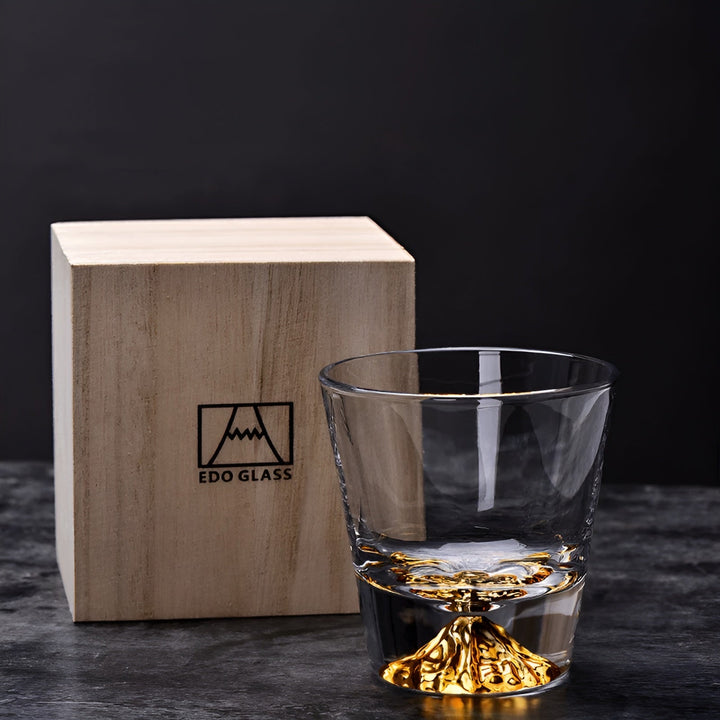 Whiskeyglass med Mount Fuji-design – Elegant sett for kjennere | Skanto