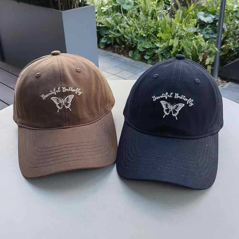 Kvinnens broderte sommerfugl caps Skanto